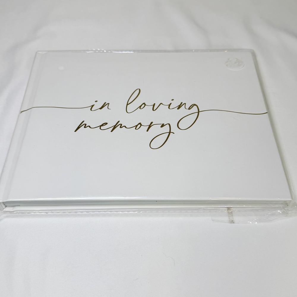 Lamare‎ "In Loving Memory" Keepsake Journal Guest Book Baby Memorial Cream Gold